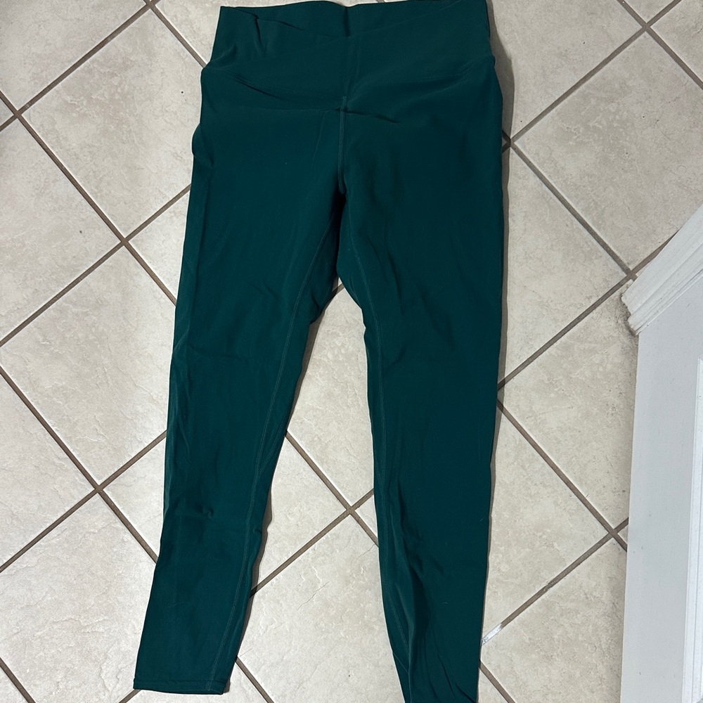 Women's High-Waisted Green Leggings